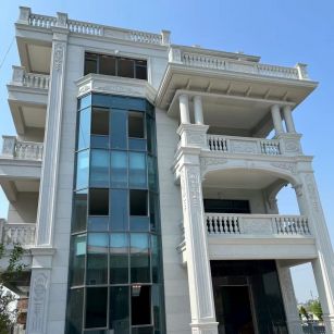 常州 白麻花岗岩别墅外墙干挂效果展示