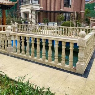 常州黄金麻花岗岩石材栏杆，扶手，将军柱，花瓶柱