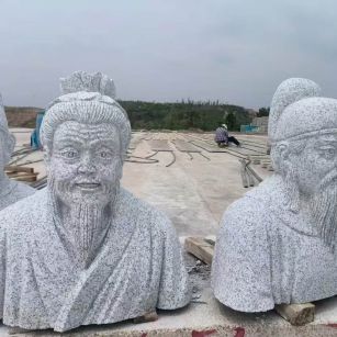 常州 白麻花岗岩石材人物立体雕刻