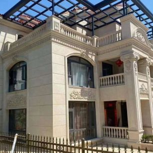 常州 黄金麻花岗岩荔枝面别墅外墙干挂