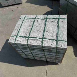 常州 白麻花岗岩石材自然面蘑菇石成品