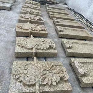 常州 黄金麻花岗岩别墅外墙雕刻板