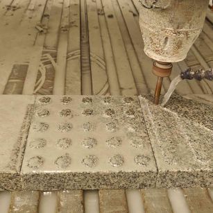 常州 芝麻白花岗岩石材盲人石、盲道石、盲点石