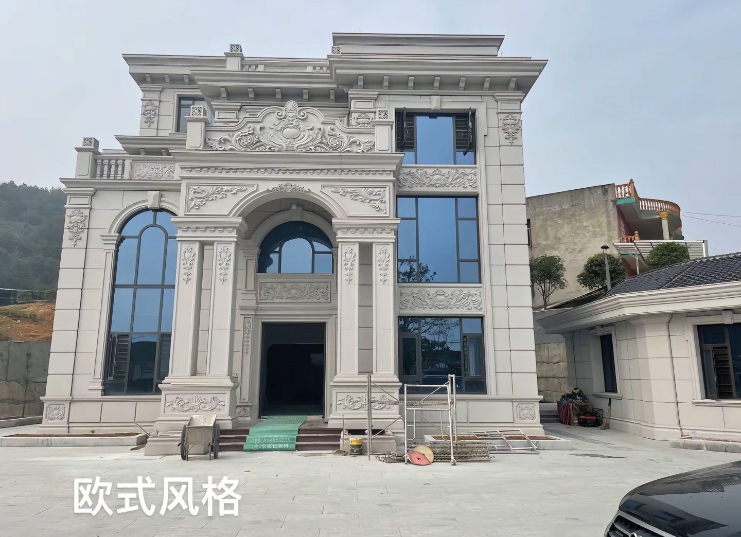 常州 白麻花岗岩别墅外墙干挂