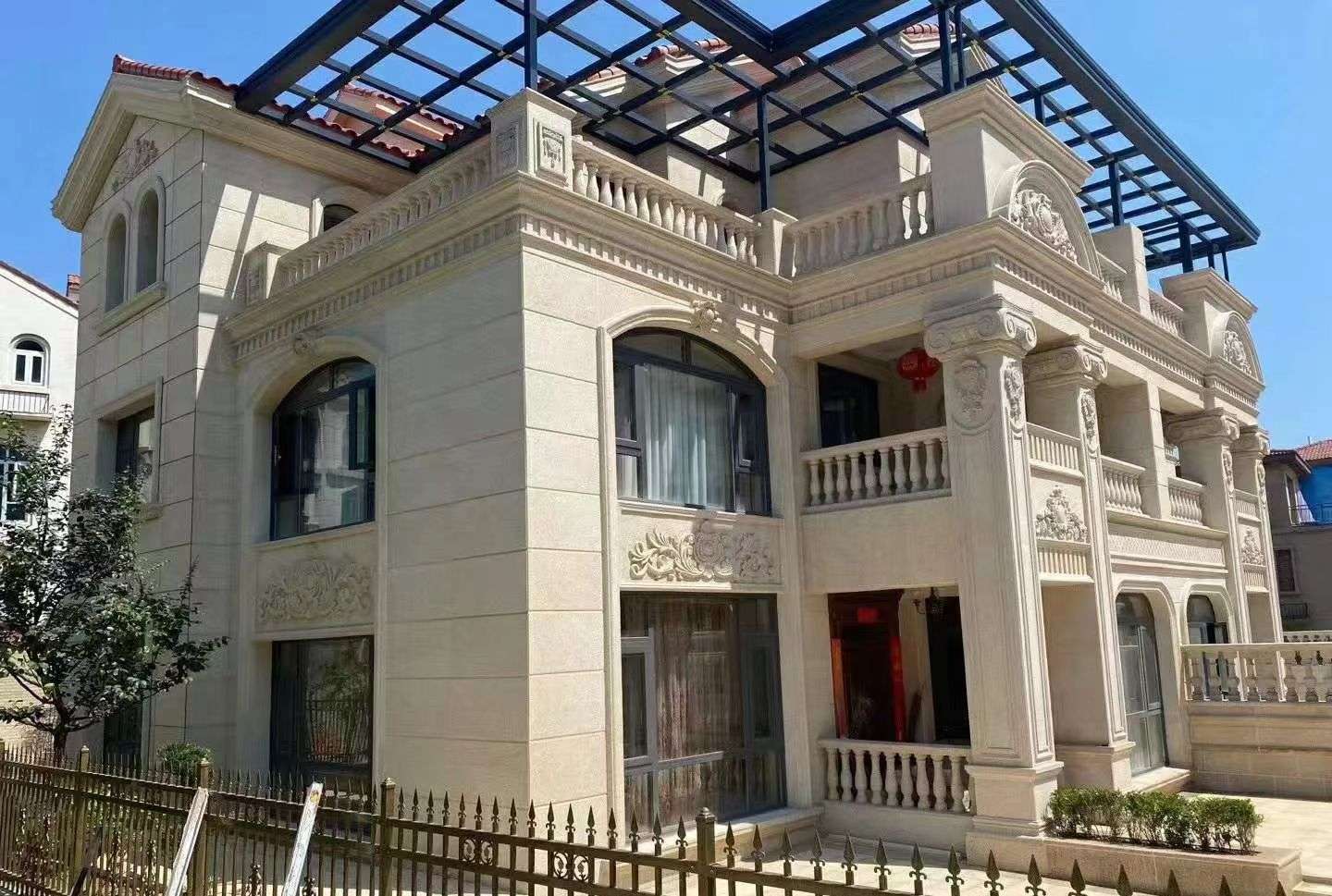 常州 黄金麻花岗岩荔枝面别墅外墙干挂