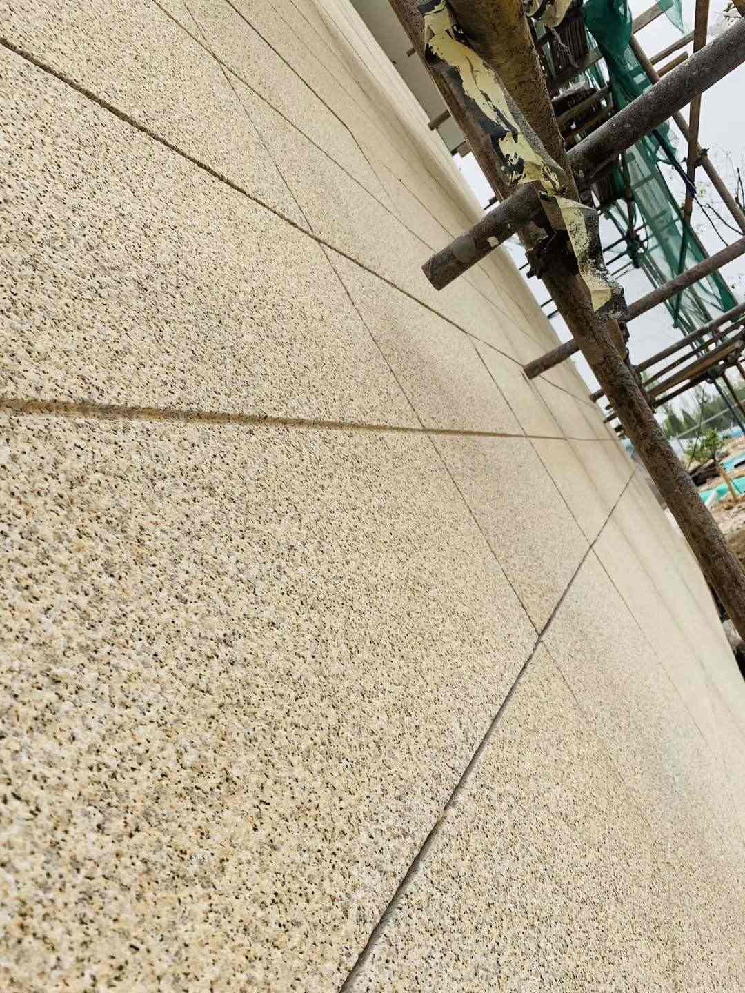 常州 黄金麻花岗岩荔枝面外墙干挂石材效果示例