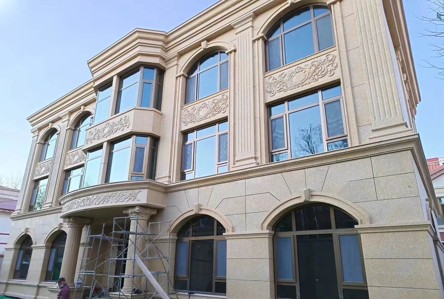 常州 黄金麻花岗岩别墅外墙干挂