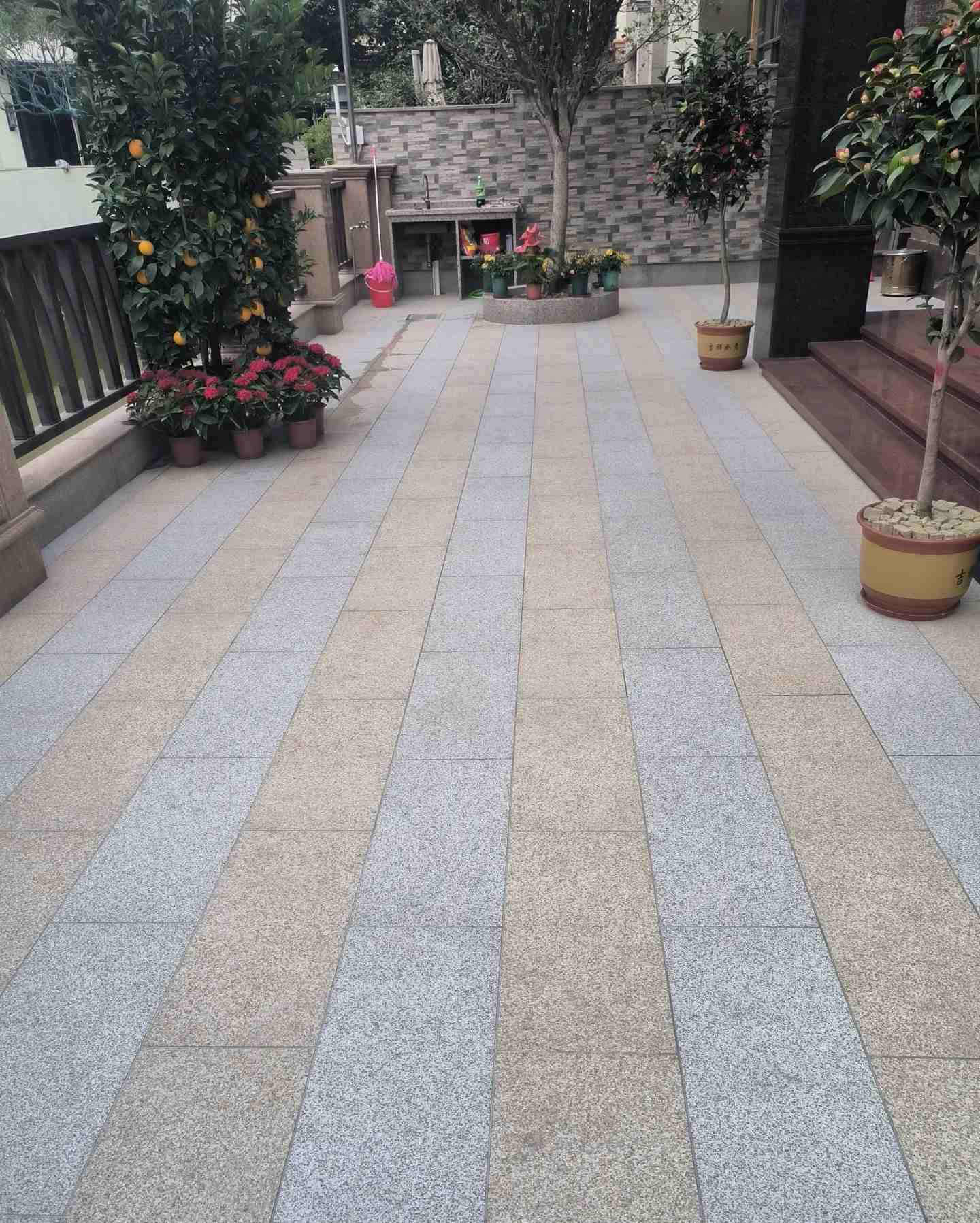 常州 黄金麻白麻荔枝面庭院铺装展示