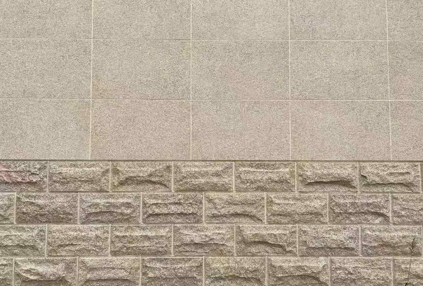 常州 黄金麻自然面蘑菇石配荔枝面干挂