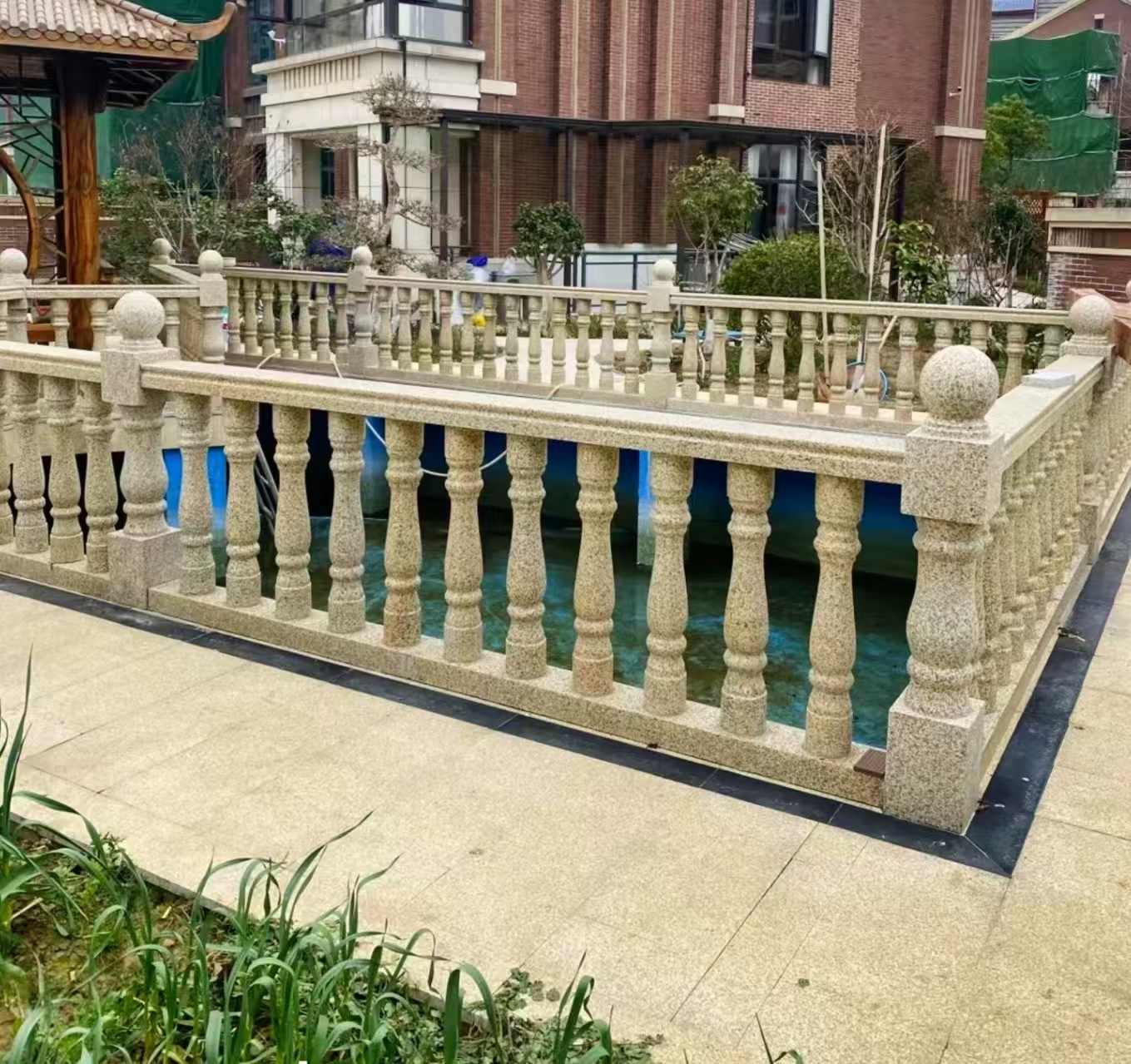 常州黄金麻花岗岩石材栏杆，扶手，将军柱，花瓶柱