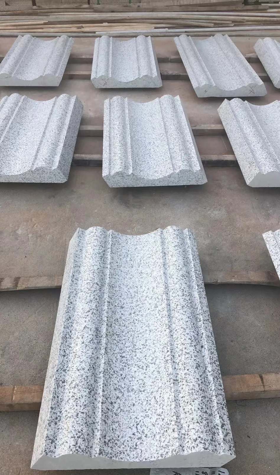 常州 白麻花岗岩光面别墅线条